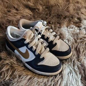Nike Kids Sneakers - Navy, White, and Gold